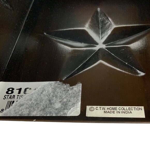 Rustic Metal Tissue Box Holder Brown Texas Star Design By CTW Home Collection - Picture 7 of 7